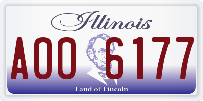 IL license plate A006177