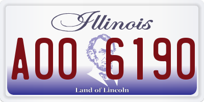 IL license plate A006190