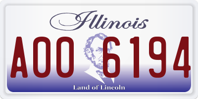 IL license plate A006194