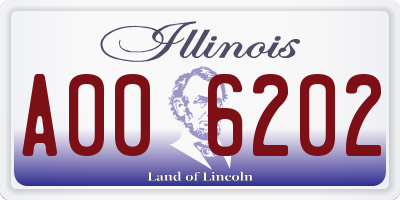 IL license plate A006202