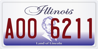 IL license plate A006211