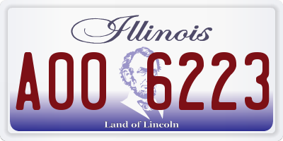 IL license plate A006223