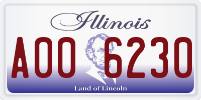 IL license plate A006230