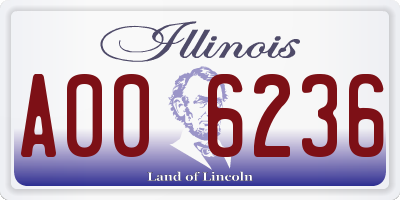 IL license plate A006236
