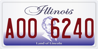 IL license plate A006240