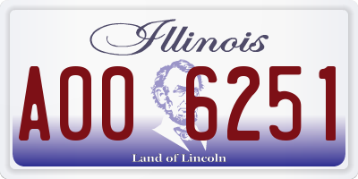 IL license plate A006251