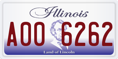 IL license plate A006262