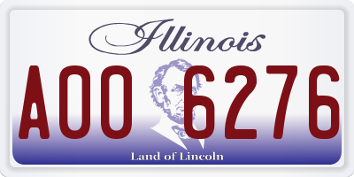 IL license plate A006276