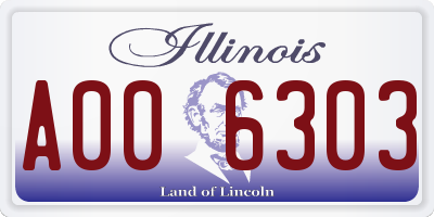 IL license plate A006303