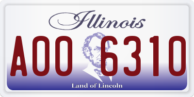 IL license plate A006310