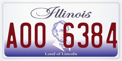 IL license plate A006384