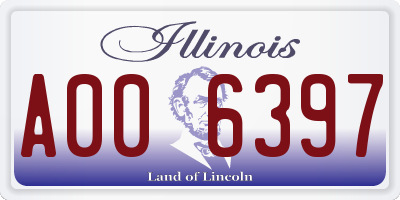IL license plate A006397