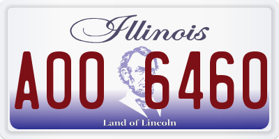 IL license plate A006460