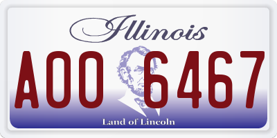 IL license plate A006467