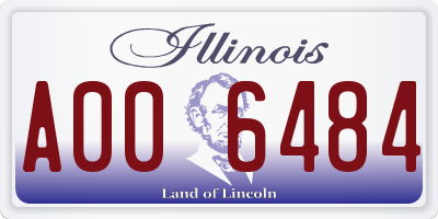IL license plate A006484