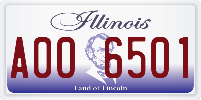 IL license plate A006501