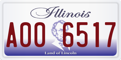 IL license plate A006517