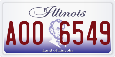 IL license plate A006549
