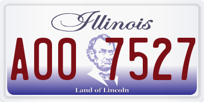 IL license plate A007527
