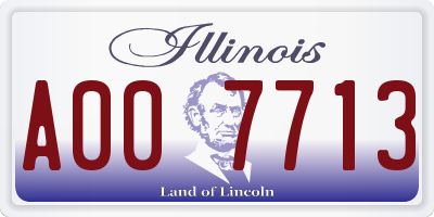 IL license plate A007713