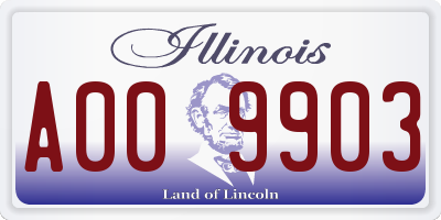 IL license plate A009903