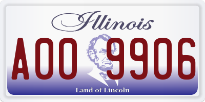 IL license plate A009906