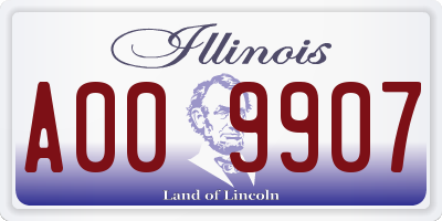 IL license plate A009907