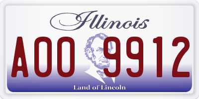 IL license plate A009912