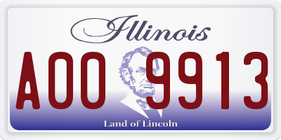 IL license plate A009913
