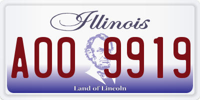IL license plate A009919