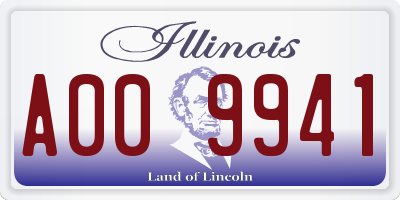 IL license plate A009941