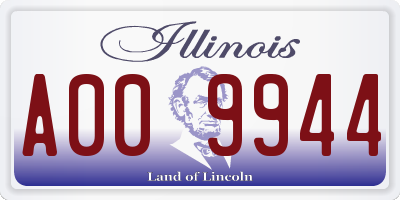 IL license plate A009944