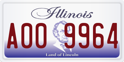 IL license plate A009964