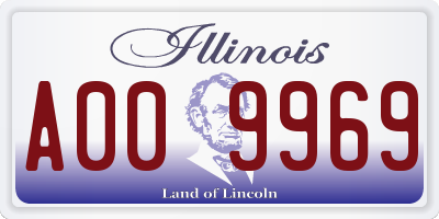 IL license plate A009969