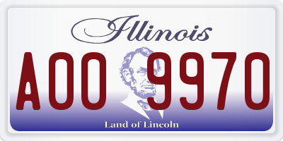 IL license plate A009970