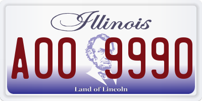 IL license plate A009990