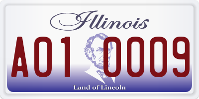 IL license plate A010009