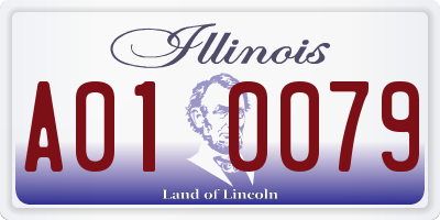 IL license plate A010079