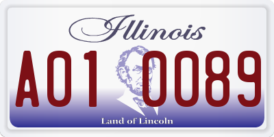 IL license plate A010089