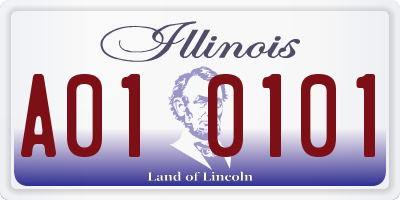 IL license plate A010101