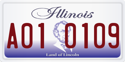 IL license plate A010109