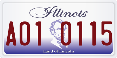 IL license plate A010115