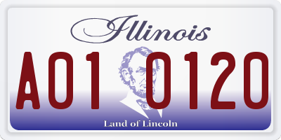 IL license plate A010120