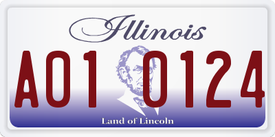 IL license plate A010124
