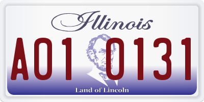 IL license plate A010131