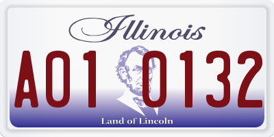 IL license plate A010132