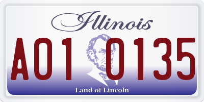 IL license plate A010135