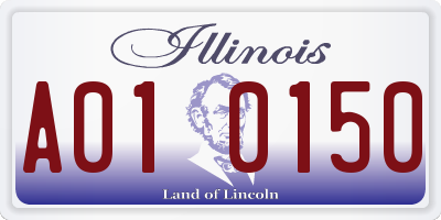 IL license plate A010150
