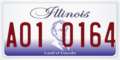 IL license plate A010164