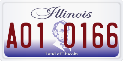 IL license plate A010166